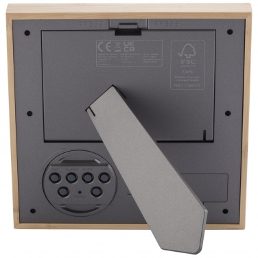 Logotrade liikelahja tuotekuva: Sasa bambusta valmistettu valokuvakehys lämpömittarilla