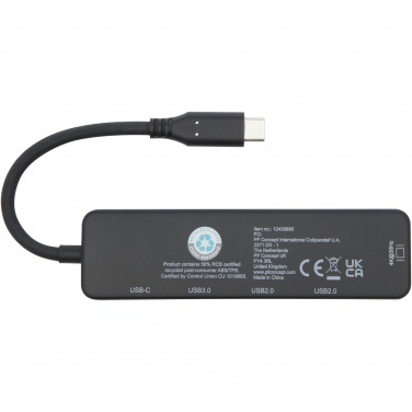Logo trade mainoslahja kuva: Loop RCS -kierrätetystä muovista valmistettu multimediasovitin USB 2.0–3.0 HDMI -liitännällä