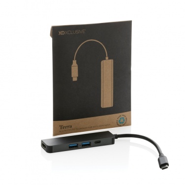 Logotrade mainoslahja ja liikelahja kuva: Terra hub HDMI tulolla kierrätetystä alumiinista