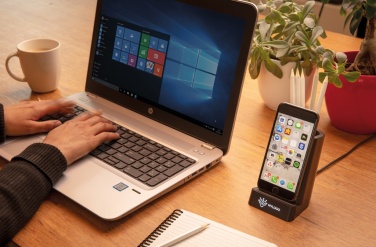 Logo trade liikelahjat mainoslahjat kuva: Light up logo 5W langaton laturi ja kynäteline