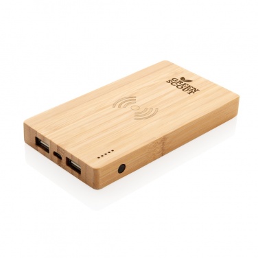 Logotrade mainostuotet kuva: Bamboo 4000 mAh:n langaton 5W varavirtalähde