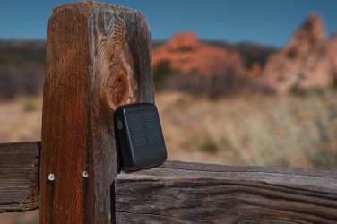 Logo trade liikelahjat mainoslahjat kuva: Skywave aurinkovoimakuulokkeet RCS kierrätetystä muovista