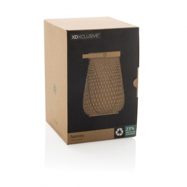 Logo trade mainoslahjat tuotekuva: Aurora USB-ladattava pöytävalaisin RCS kierrätysmuovista