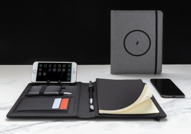 Logo trade mainoslahjat tuotekuva: Air A5 muistikirja 5W langattomalla latauksella