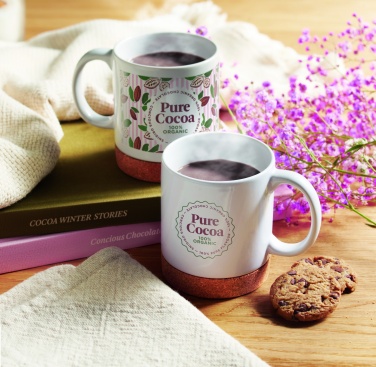 Logo trade liikelahja mainoslahja tuotekuva: Keraaminen korkkimuki 280 ml