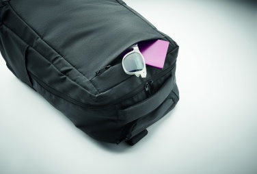 Logo trade mainoslahja kuva: Pyörillä varustettu kannettava reppu 600D RPET-polyesteriä mukautettavalla painatuksella