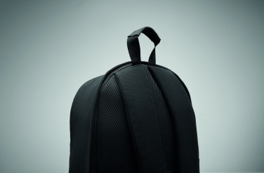 Logo trade mainostuotet tuotekuva: 15 tuuman kannettava reppu kierrätetystä esikulutetusta puuvillasta ja kierrätetystä polyesteristä mukautettavalla painatuksella