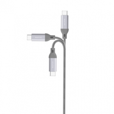 Logotrade liikelahja tuotekuva: Nailoninen tiedonsiirtokaapeli LK30 Type - C Quick Charge 3.0