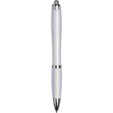 Logo trade mainoslahjat tuotekuva: Curvy ballpoint pen with frosted barrel and grip