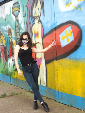 Logo trade mainoslahjat tuotekuva: MARS PRO puuvillanaamari (koko M), jossa on tasku ja HEPA-suodatin. 1380165