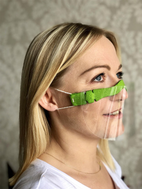 Logo trade mainoslahja ja liikelahja tuotekuva: HESTIA kasvosuoja - läpinäkyvä maski suulle ja nenälle 1452162