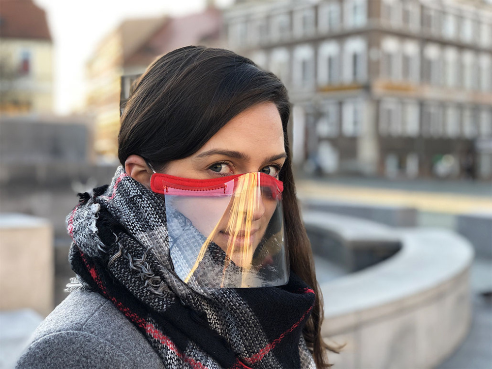 Logo trade liikelahjat mainoslahjat kuva: KALIPSO kasvosuoja - läpinäkyvä maski suulle ja nenälle 1447162