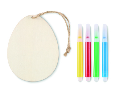 Logo trade liikelahjat tuotekuva: Puinen munamaalaussetti