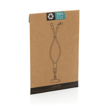 Logotrade mainostuote tuotekuva: LoopAmp RCS RPET - puhelinrannehihna 60 W:n kaapelilla