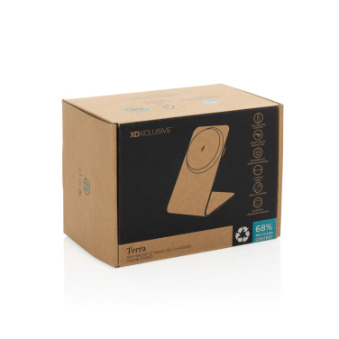 Logo trade mainoslahja kuva: Terra alumiininen 15 W:n magneettinen langaton latausteline