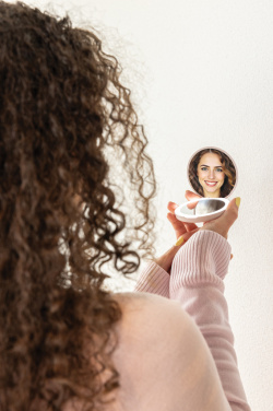 Logotrade liikelahjat kuva: Lumora RCS -LED-meikkipeili, ladattava, kierrätysmuovia