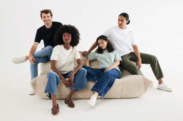 Logotrade mainoslahjat kuva: IQONIQ Nikko -painavampi t-paita, kierrätyspuuvilla