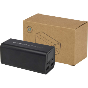 Logotrade mainostuote tuotekuva: Acamar 20 000 mAh:n ja 70 W:n kannettavan tietokoneen varavirtalähde kierrätetystä alumiinista