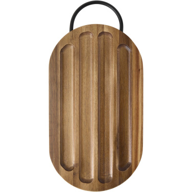 Logo trade liikelahja kuva: Prestige akaasiapuinen leikkuulauta leipäveitsellä