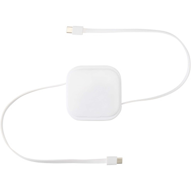 Logotrade mainoslahja tuotekuva: Gloas 5-in-1-kierrätysmuovinen, sisäänvedettävä datasynkronointi- ja 100 W:n pikalatauskaapeli älypuhelimen työkalusarjalla