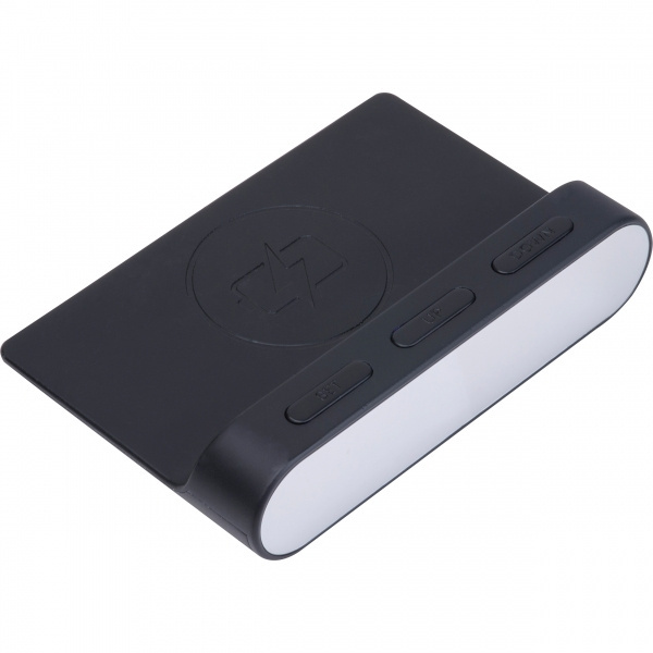 Logotrade liikelahjat mainoslahjat tuotekuva: Herätyskello ja langaton laturi ADELAIDE