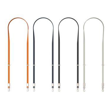 Logotrade mainostuote tuotekuva: Nivo RCS-kierrätetty PET crossbody-kaulanauha