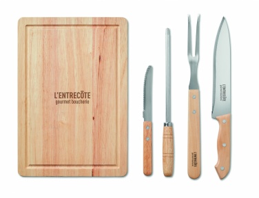 Logotrade reklaminės dovanos nuotrauka: 4 BBQ Grilio priedų rinkinys