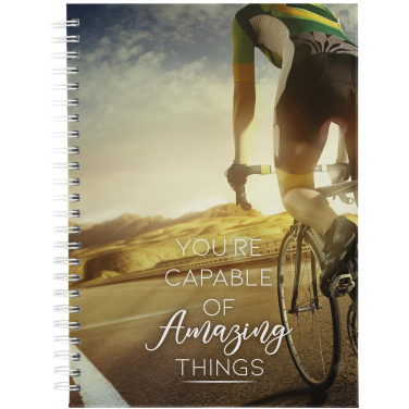 Logotrade reklaminės dovanos nuotrauka: Desk-Mate® A5 kieto viršelio dienoraštis be datos