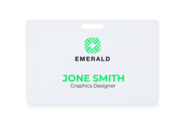 Logotrade reklaminės dovanos nuotrauka: Ženklelis su virve 54 x 86 mm