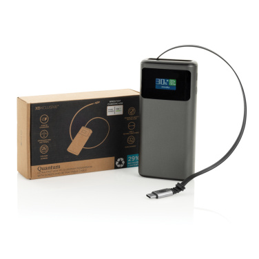 Logotrade reklaminiai produktai nuotrauka: „Quantum RCS“ itin greita PD45W 10 000 mAh išorinė baterija su ekranu