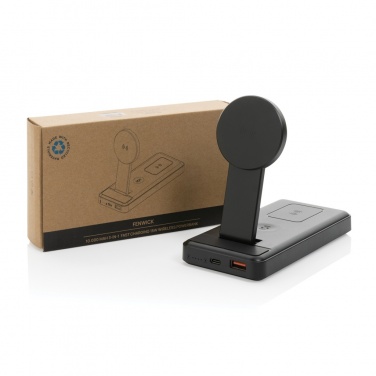 Logotrade dāvanas foto: Fenwick RCS otrreizēji pārstrādāta plastmasa 10000mah 3 vienā ātrā jaudas banka