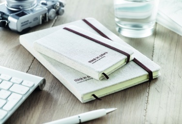 Logotrade ziemassvētku dāvanas foto: A6 audekla piezīmju grāmatiņa ar oderējumu