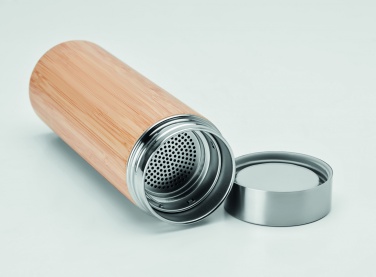 Logotrade Ideja dāvanas foto: Divsienu bambusa kolba 400ml