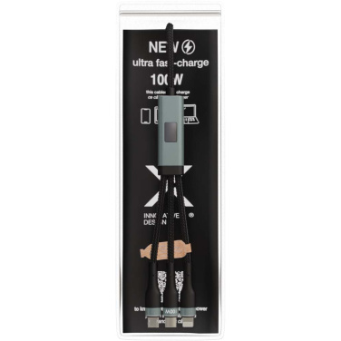 Лого трейд pекламные подарки фото: SCX.design C53 кабель для сверхбыстрой зарядки из rPET, 100 Вт, 5-в-1