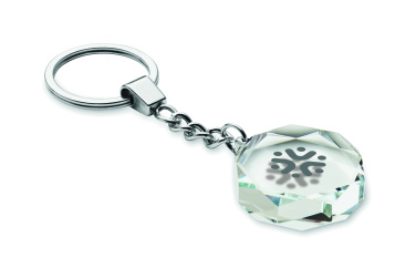Логотрейд pекламные cувениры картинка: Glass round award key ring
