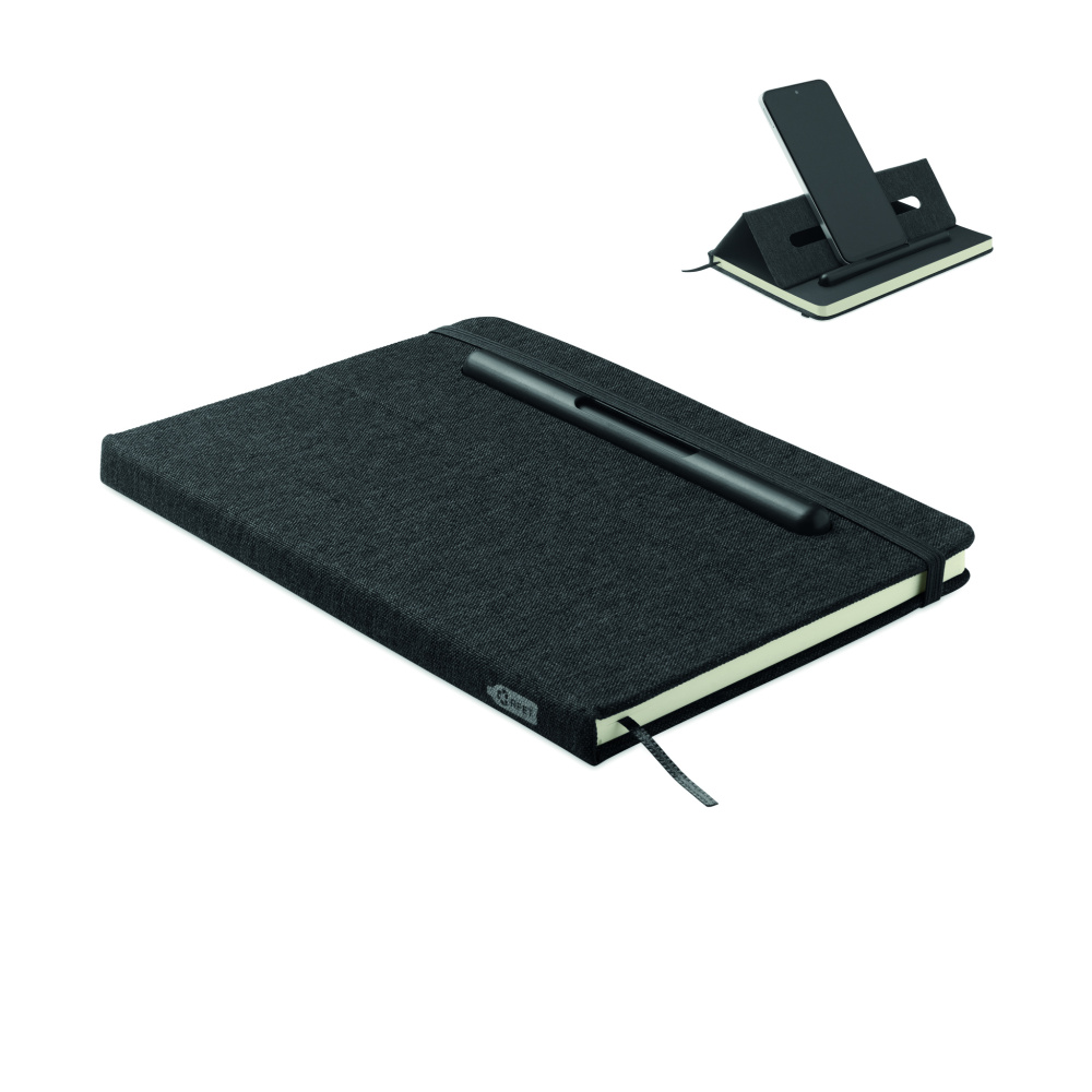 Логотрейд pекламные продукты картинка: A5 notebook with phone holder