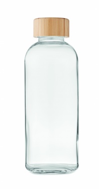 Logotrade reklamprodukter bild: Glasflaska med bambulock 650ml