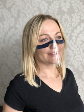 Logotrade presentreklam bild: KALIPSO klar ansiktsskydd-mask för mun och näsa 1447162