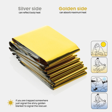 Logotrade reklamprodukter bild: Solra nödfilt i RCS-återvunnen RPET-ficka