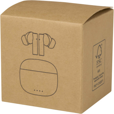 Logotrade presentreklam bild: Alterf True Wireless Bluetooth®-öronsnäckor av återvunnen plast med öronproppar av silikon